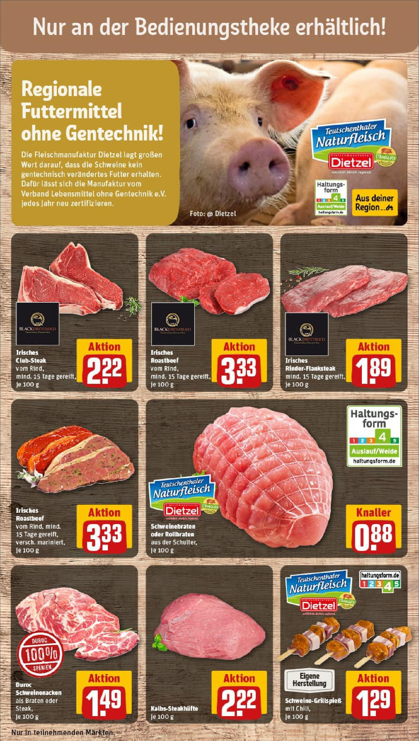 REWE Prospekt ab 07.09.2025 zum Blättern » Angebote | Seite: 10 | Produkte: Schweinenacken, Roastbeef, Steak