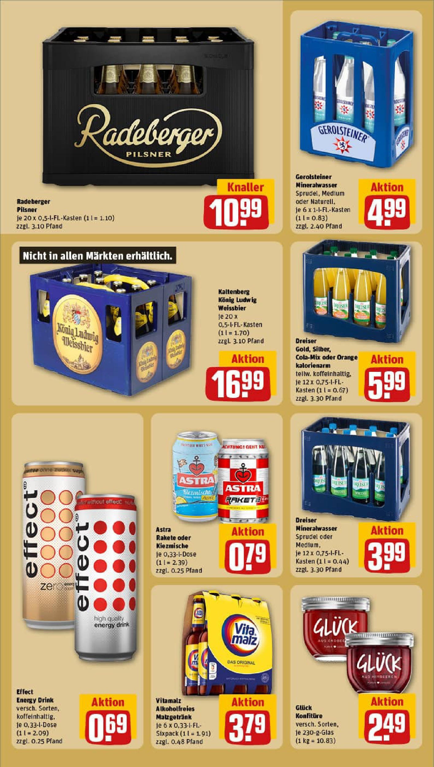 REWE Prospekt ab 07.09.2025 zum Blättern » Angebote | Seite: 18 | Produkte: Energy, Weißbier, Mineralwasser, Radeberger pilsner