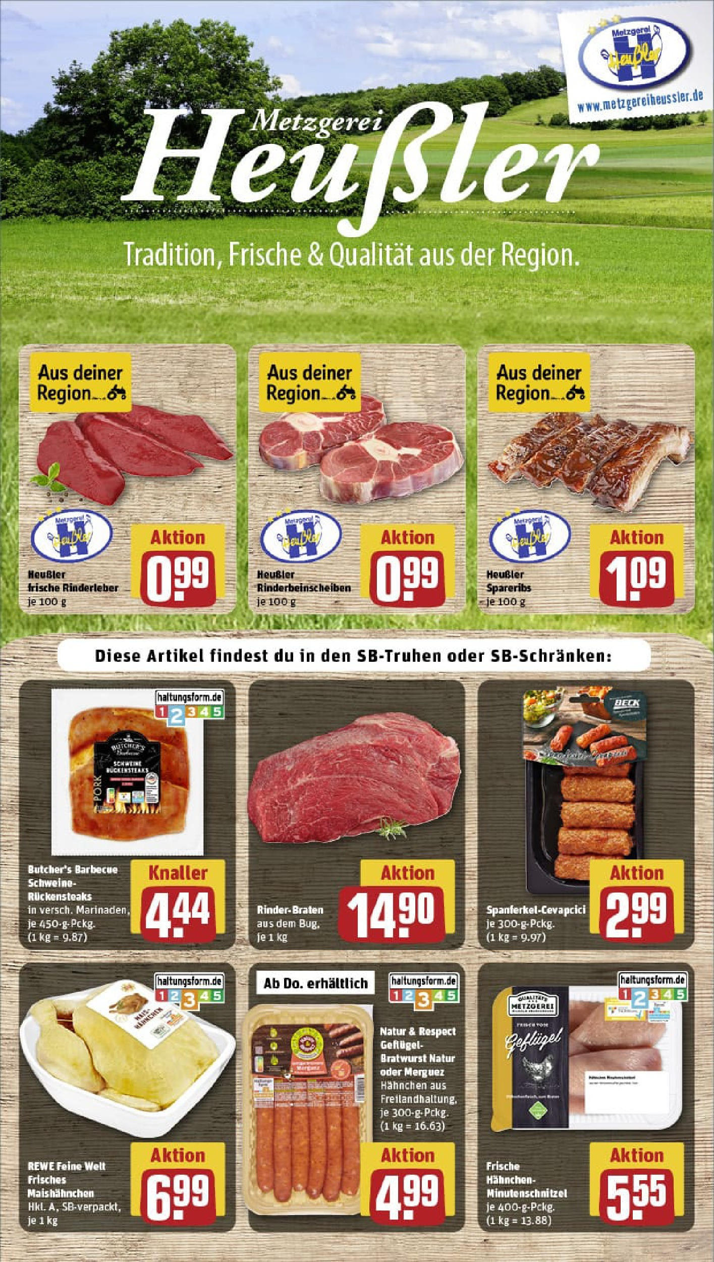 REWE Prospekt ab 07.09.2025 zum Blättern » Angebote | Seite: 10 | Produkte: Rinderbraten, Hahnchen, Bratwurst, Cevapcici