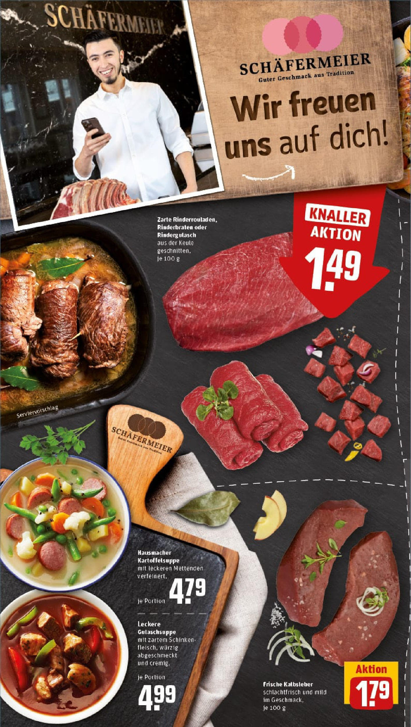 REWE Prospekt ab 07.09.2025 zum Blättern » Angebote | Seite: 6 | Produkte: Rinderbraten, Rindergulasch, Kalbsleber, Schinken REWE Prospekt ab 07.09.2025 zum Blättern » Angebote | Seite: 6 | Produkte: Rinderbraten, Rindergulasch, Kalbsleber, Schinken