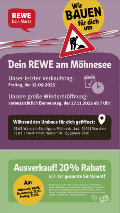 Rewe prospekt Möhnesee / Körbecke	 ab 07.09.2025 gültig