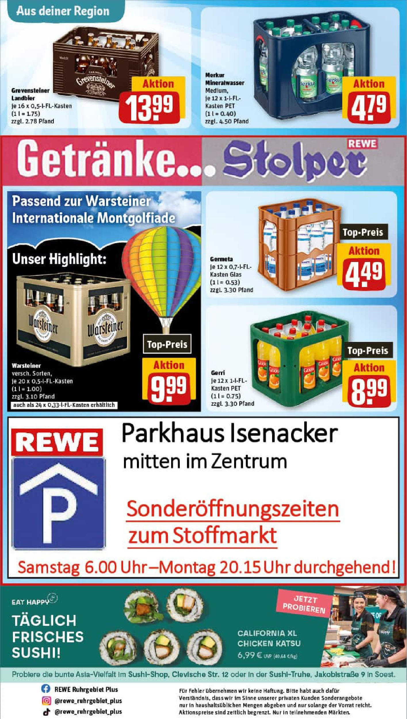 REWE Prospekt ab 07.09.2025 zum Blättern » Angebote | Seite: 28 | Produkte: Mineralwasser, Warsteiner, Uhr REWE Prospekt ab 07.09.2025 zum Blättern » Angebote | Seite: 28 | Produkte: Mineralwasser, Warsteiner, Uhr