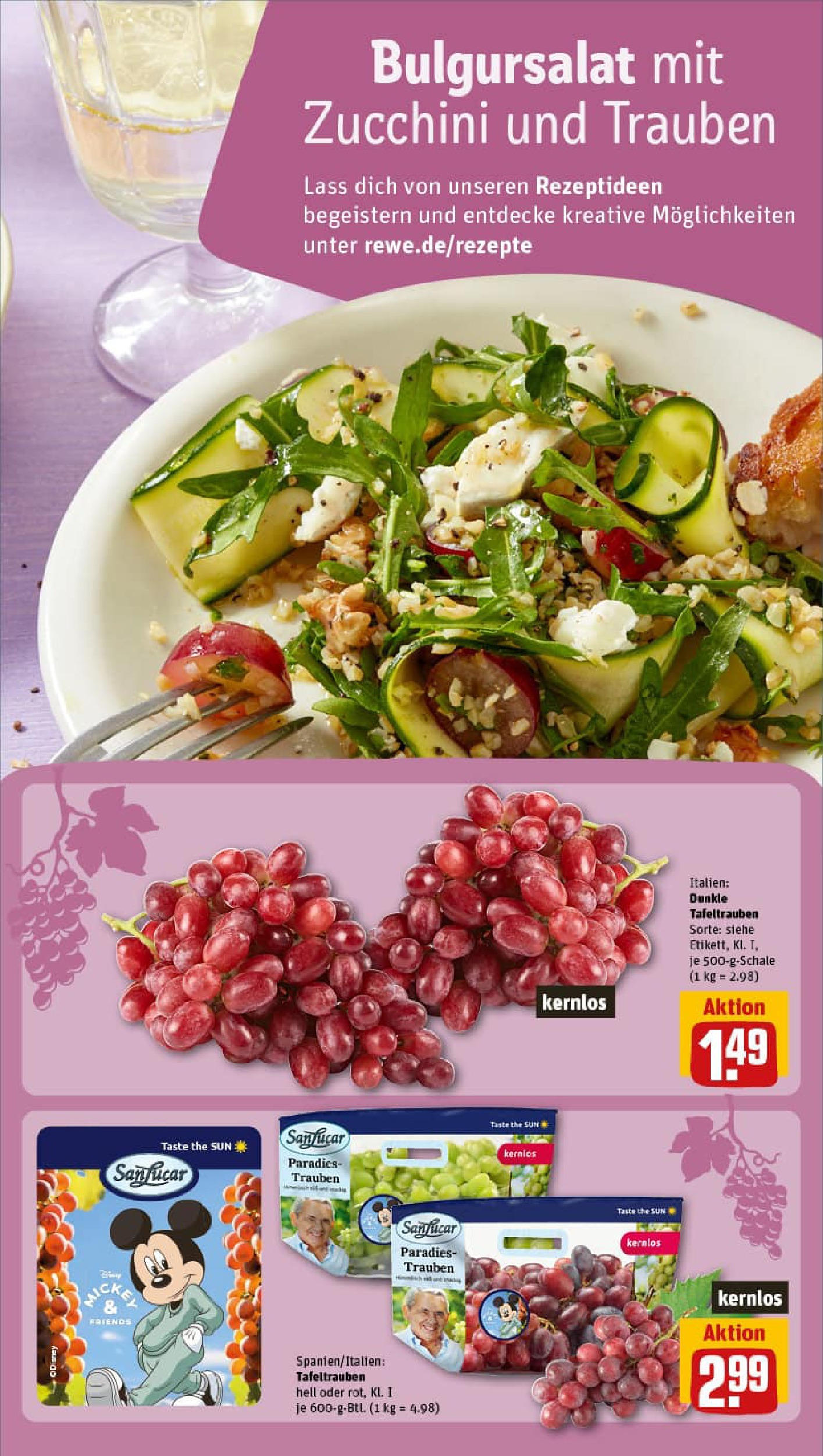 REWE Prospekt ab 07.09.2025 zum Blättern » Angebote | Seite: 9 | Produkte: Trauben, Zucchini REWE Prospekt ab 07.09.2025 zum Blättern » Angebote | Seite: 9 | Produkte: Trauben, Zucchini