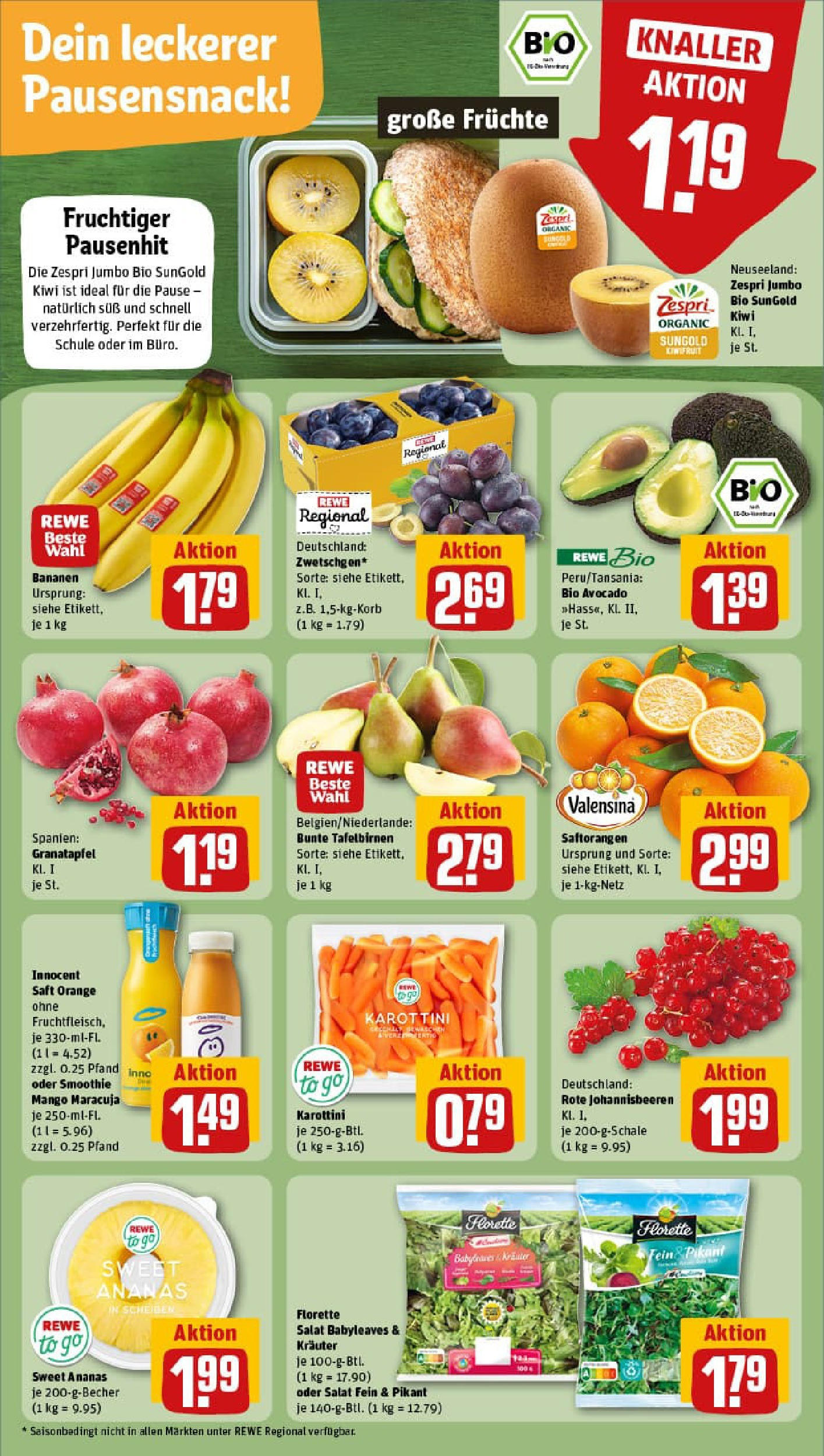 REWE Prospekt ab 07.09.2025 zum Blättern » Angebote | Seite: 6 | Produkte: Valensina, Avocado, Mango, Saft