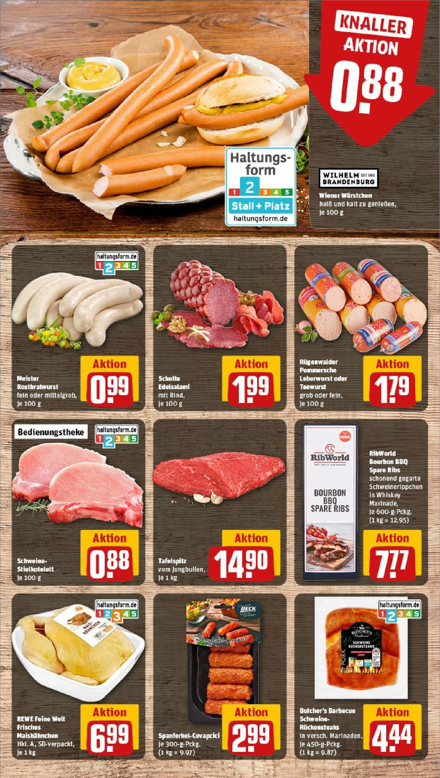 REWE Prospekt ab 07.09.2025 zum Blättern » Angebote | Seite: 8 | Produkte: Tafelspitz, Spare ribs, Salami, Whiskey