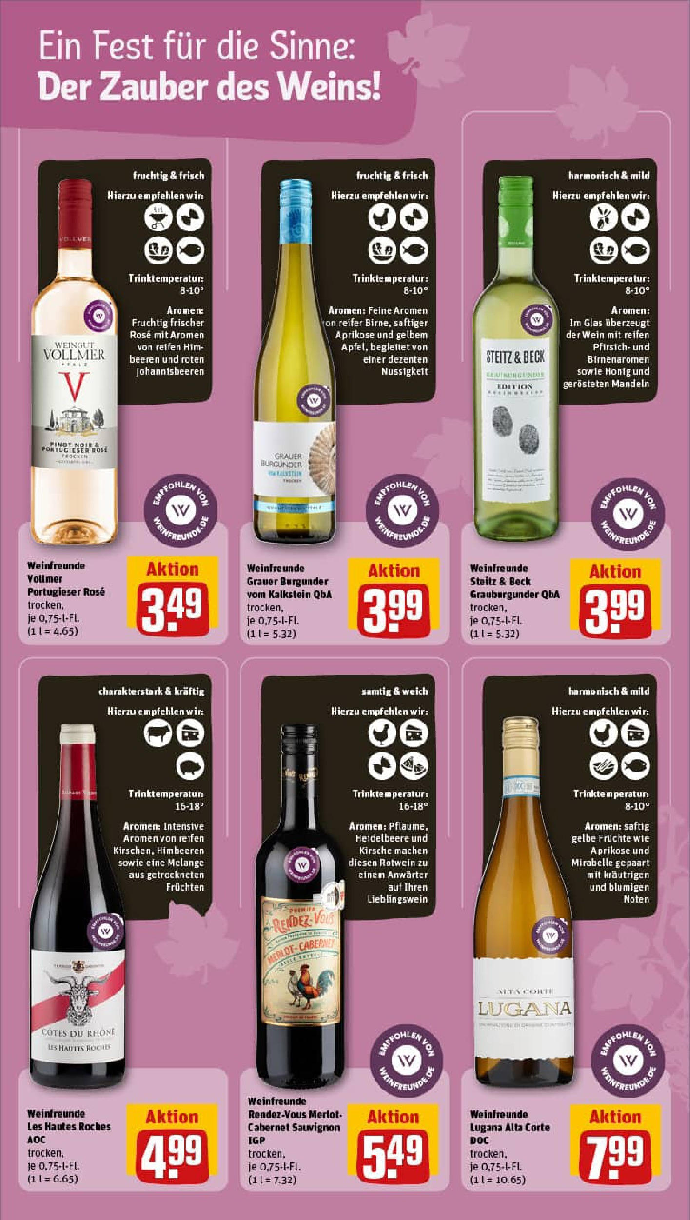 REWE Prospekt ab 07.09.2025 zum Blättern » Angebote | Seite: 16 | Produkte: Himbeeren, Rotwein, Pfirsich, Wein