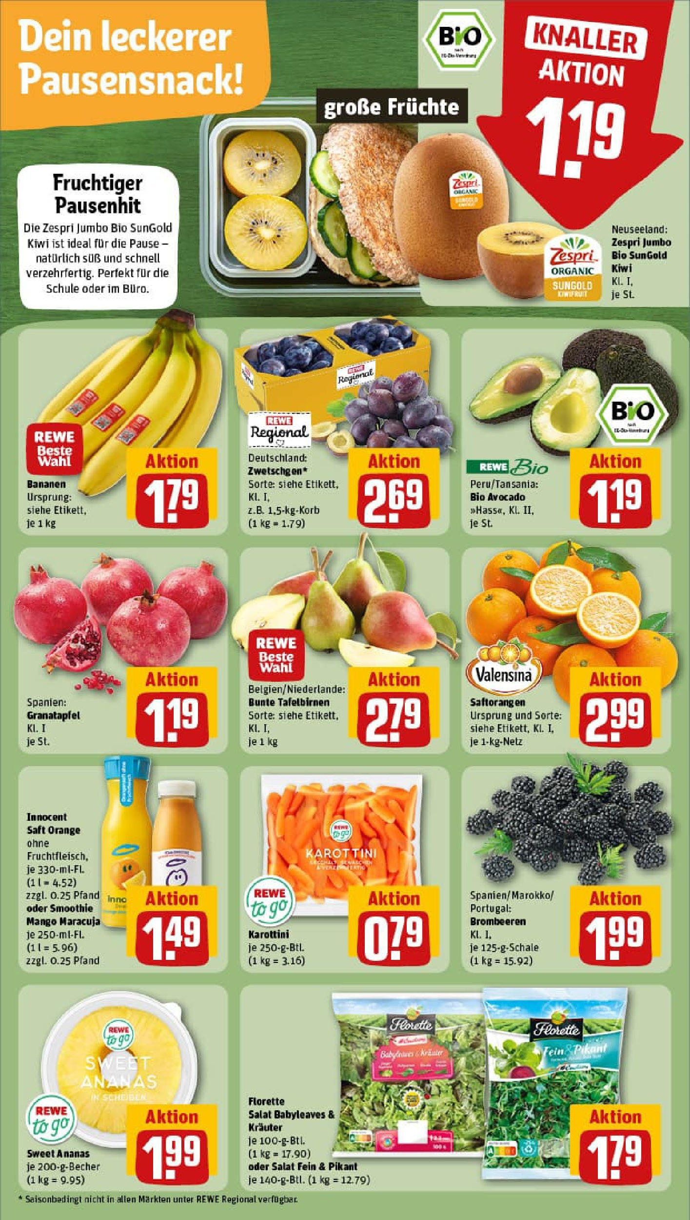 REWE Prospekt ab 07.09.2025 zum Blättern » Angebote | Seite: 8 | Produkte: Valensina, Mango, Saft, Salat REWE Prospekt ab 07.09.2025 zum Blättern » Angebote | Seite: 8 | Produkte: Valensina, Mango, Saft, Salat