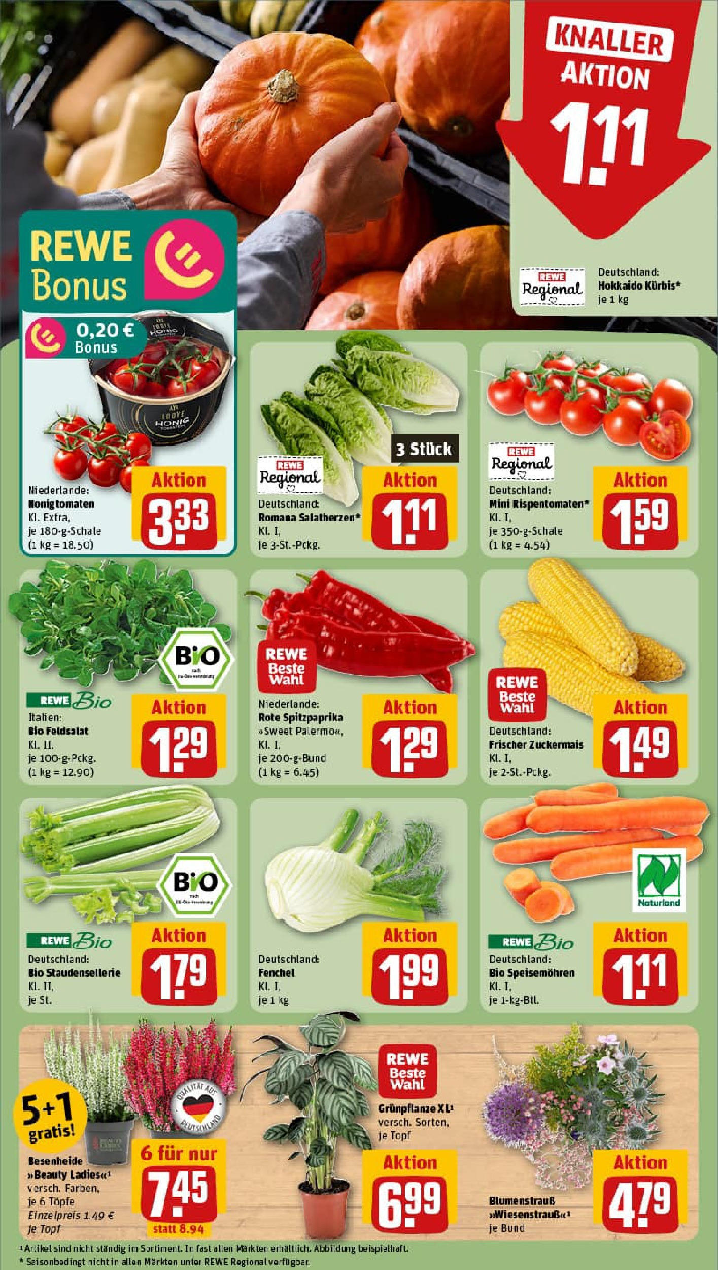 REWE Prospekt ab 07.09.2025 zum Blättern » Angebote | Seite: 9 | Produkte: Kürbis REWE Prospekt ab 07.09.2025 zum Blättern » Angebote | Seite: 9 | Produkte: Kürbis