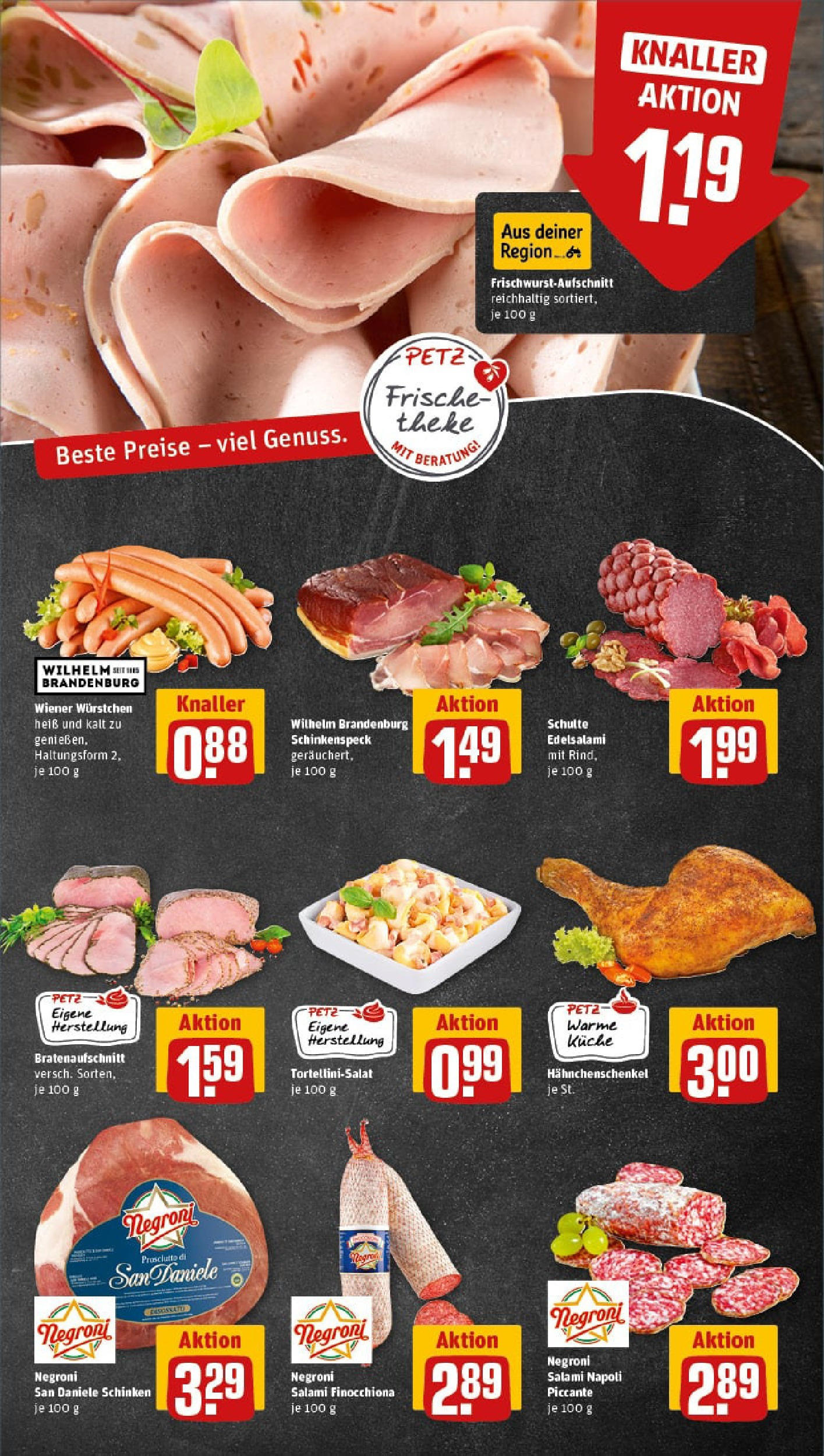 REWE Prospekt ab 07.09.2025 zum Blättern » Angebote | Seite: 11 | Produkte: Hahnchenschenkel, Küche, Pasta, Schinken