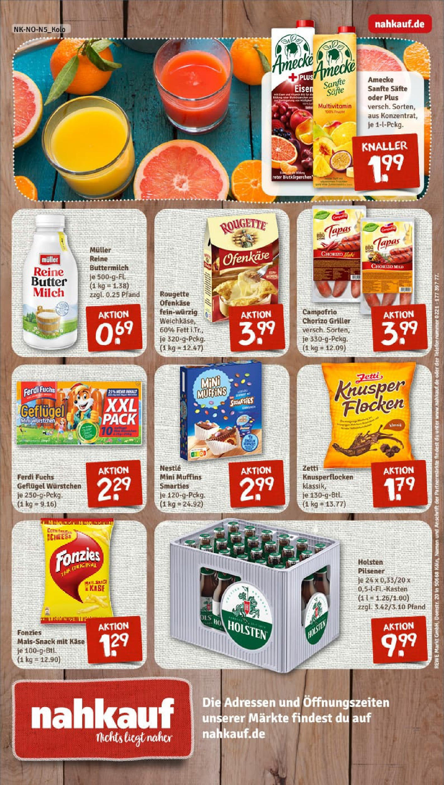 REWE Prospekt ab 07.09.2025 zum Blättern » Angebote | Seite: 8 | Produkte: Milch, Smarties, Griller, Flocken