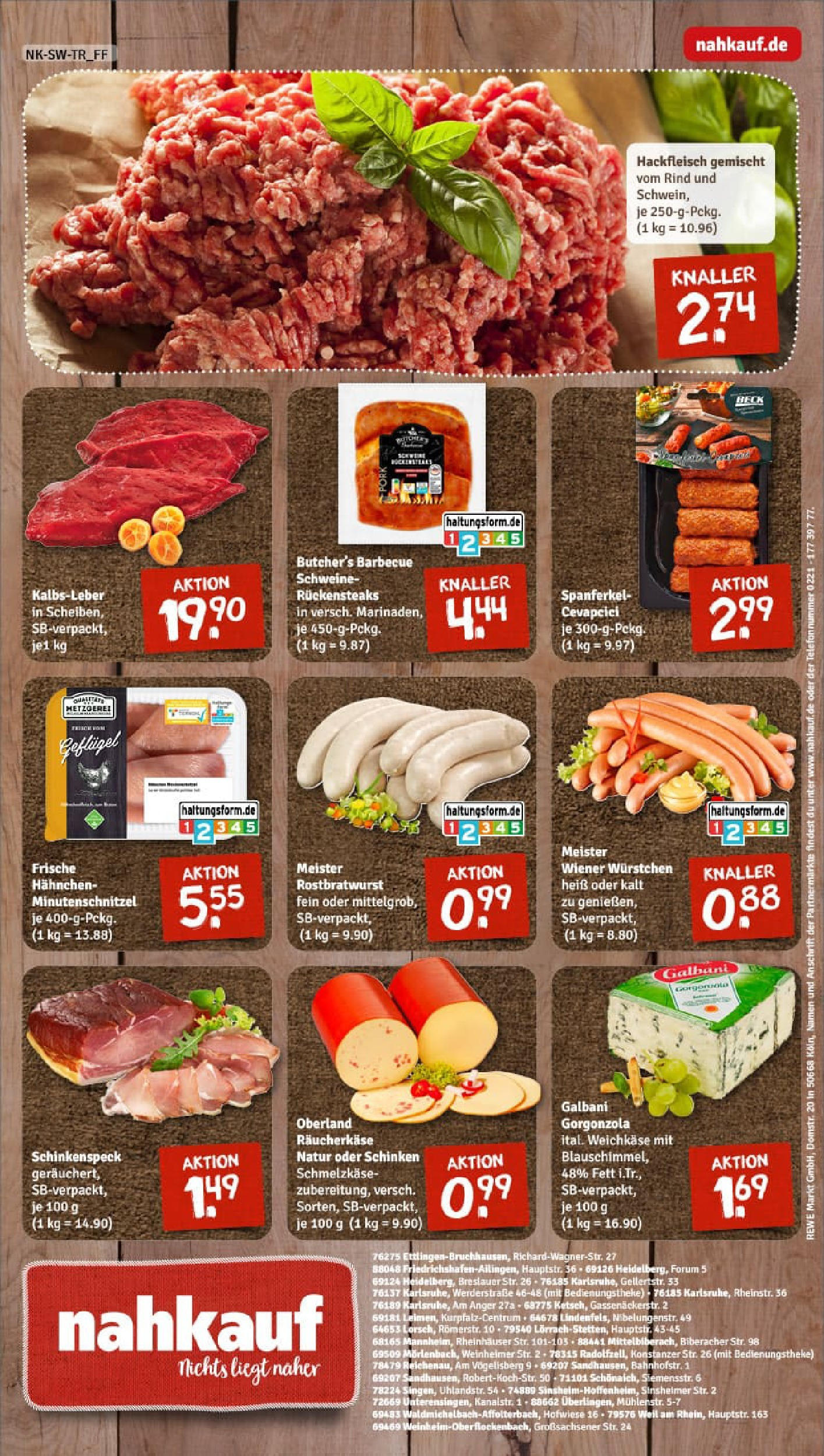 REWE Prospekt ab 07.09.2025 zum Blättern » Angebote | Seite: 8 | Produkte: Hahnchen, Cevapcici, Schinken, Steak REWE Prospekt ab 07.09.2025 zum Blättern » Angebote | Seite: 8 | Produkte: Hahnchen, Cevapcici, Schinken, Steak