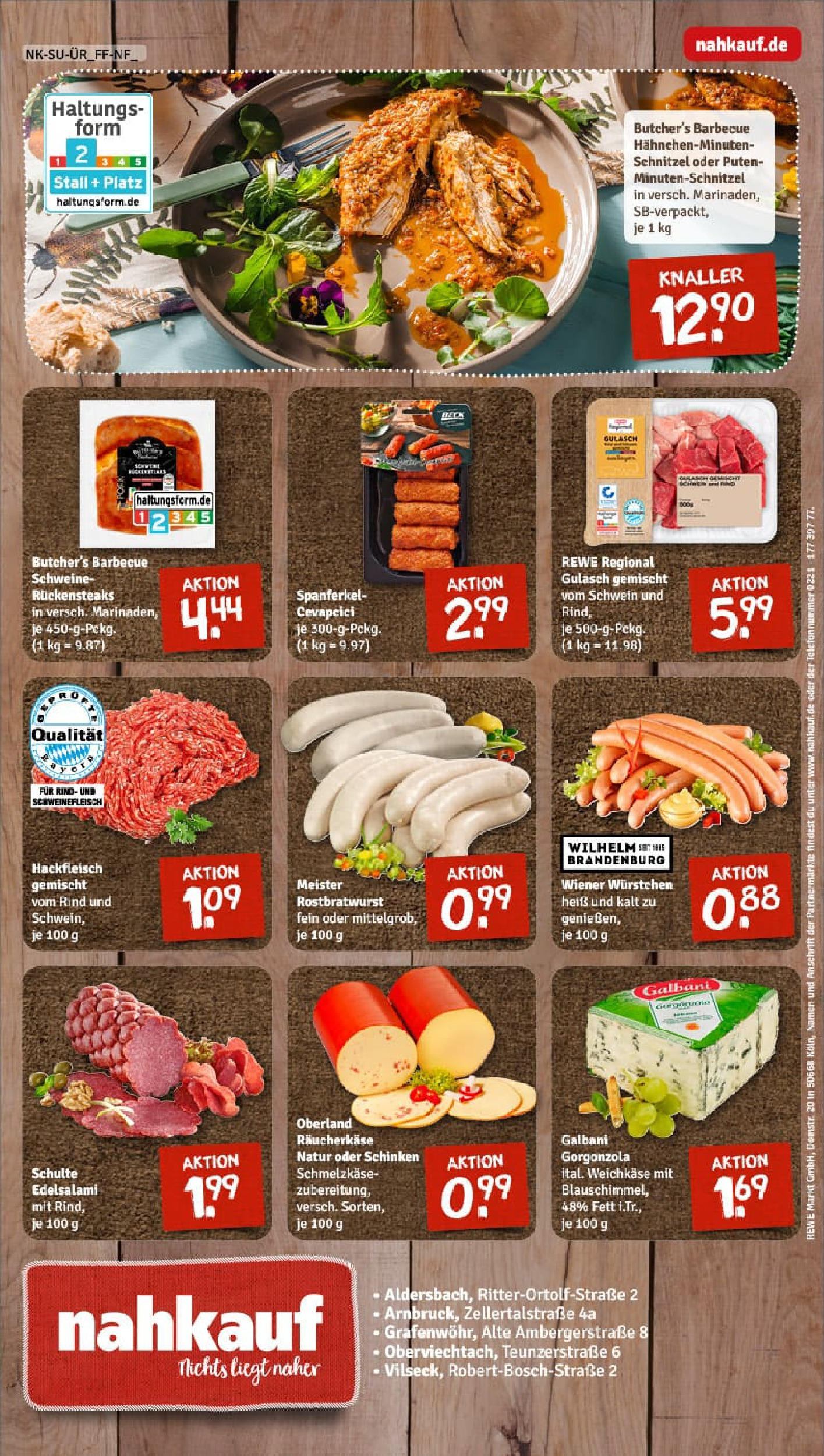 REWE Prospekt ab 07.09.2025 zum Blättern » Angebote | Seite: 8 | Produkte: Wiener wurstchen, Cevapcici, Gulasch, Hackfleisch