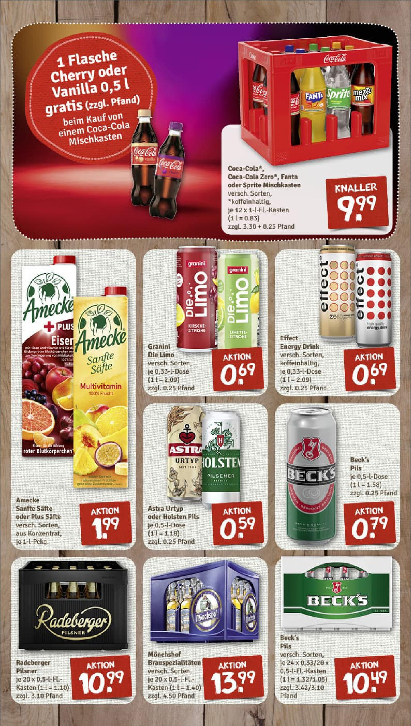 REWE Prospekt ab 07.09.2025 zum Blättern » Angebote | Seite: 11 | Produkte: Monchshof, Fanta, Cola, Granini die limo