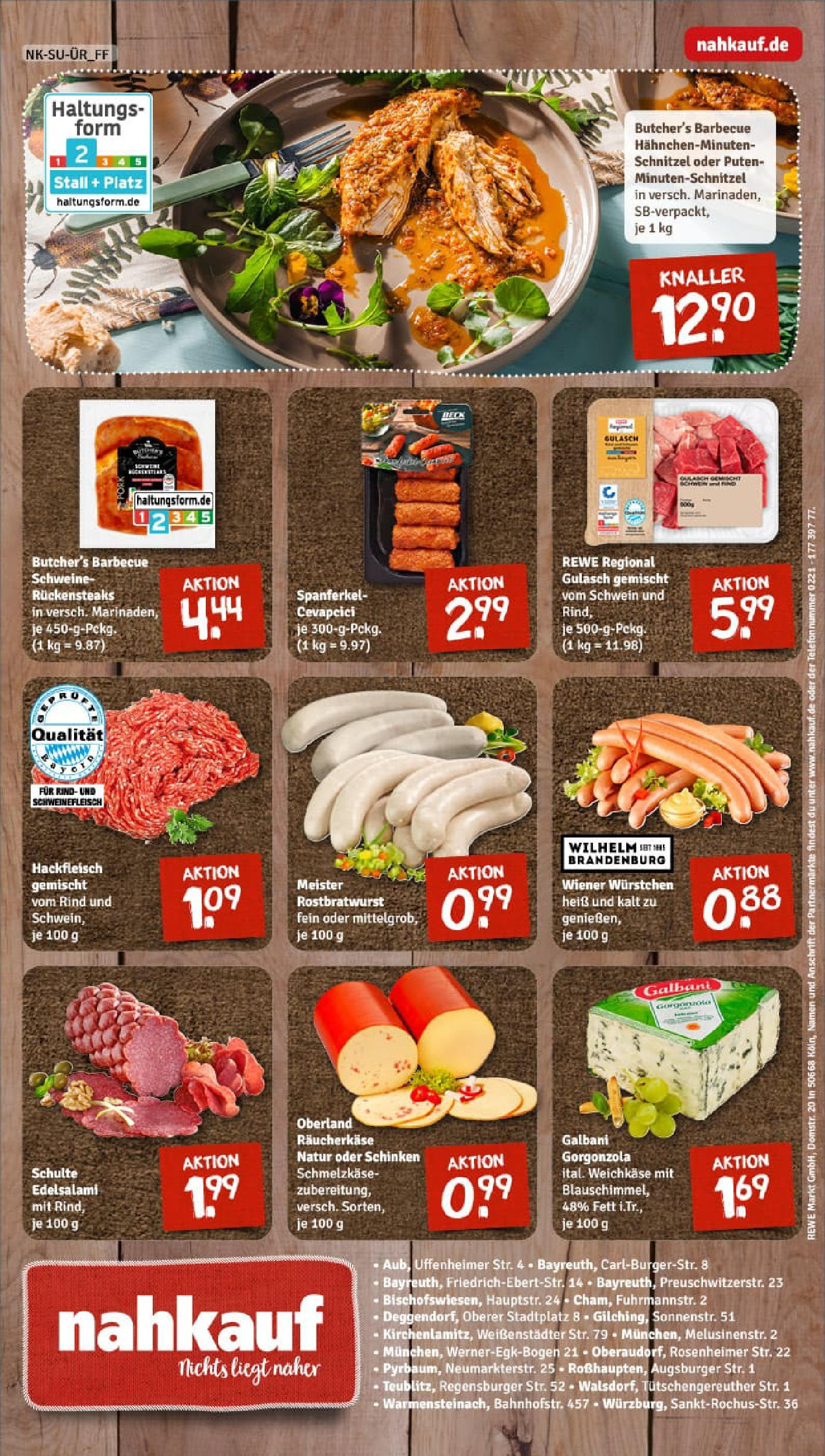 REWE Prospekt ab 07.09.2025 zum Blättern » Angebote | Seite: 8 | Produkte: Wiener wurstchen, Cevapcici, Salami, Schweinefleisch