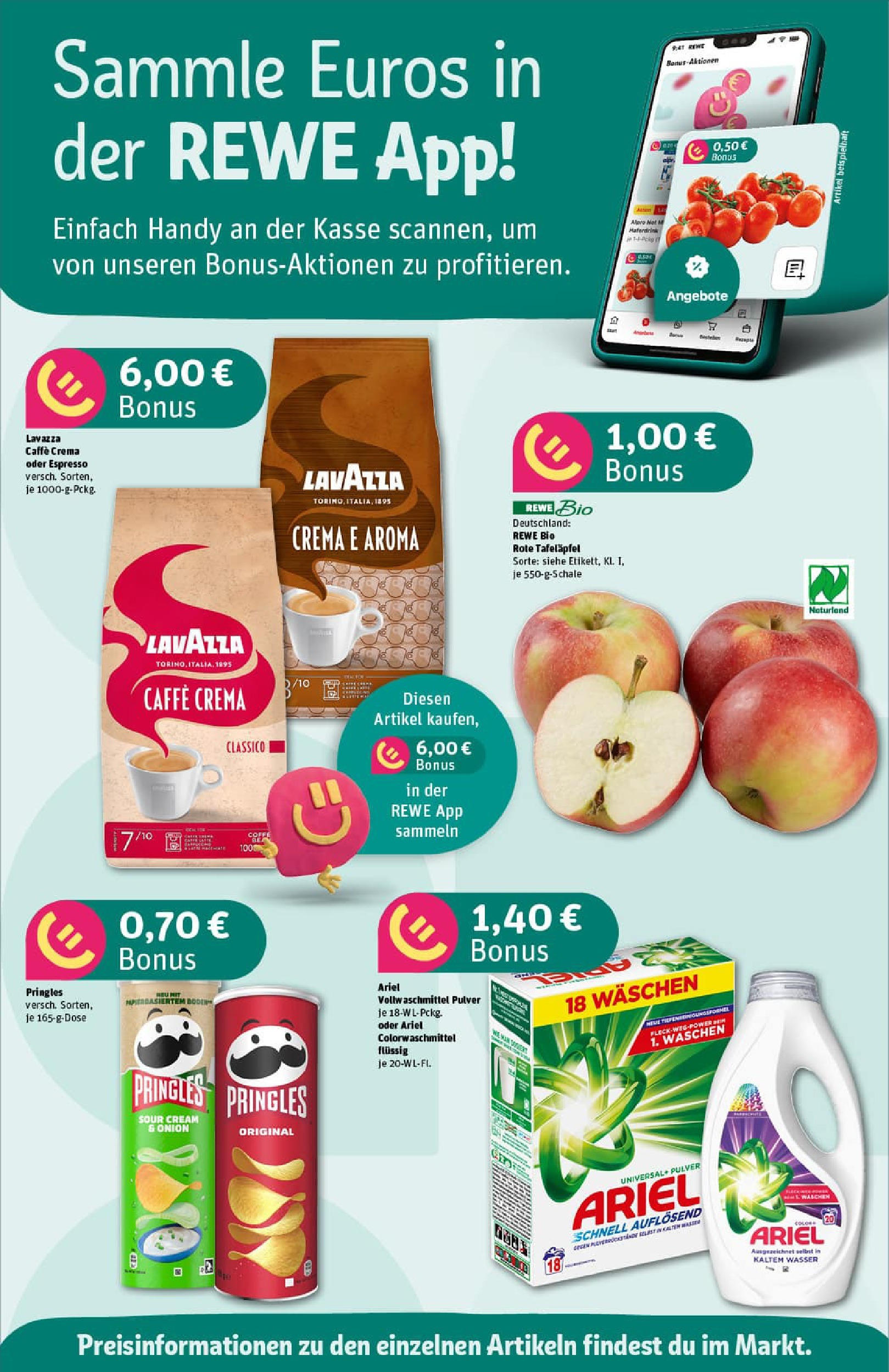 REWE Prospekt ab 07.09.2025 zum Blättern » Angebote | Seite: 4 | Produkte: Lavazza, Wasser, Pringles, Chips REWE Prospekt ab 07.09.2025 zum Blättern » Angebote | Seite: 4 | Produkte: Lavazza, Wasser, Pringles, Chips