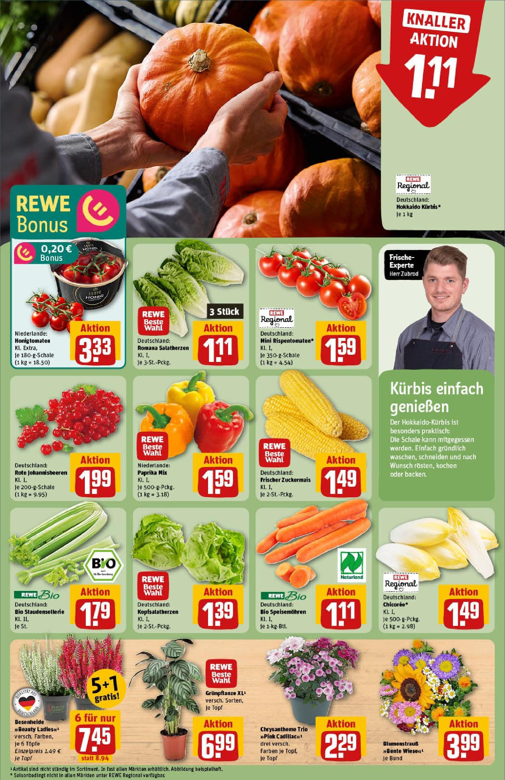 REWE Prospekt ab 07.09.2025 zum Blättern » Angebote | Seite: 7 | Produkte: Tomaten, Paprika, Kürbis REWE Prospekt ab 07.09.2025 zum Blättern » Angebote | Seite: 7 | Produkte: Tomaten, Paprika, Kürbis