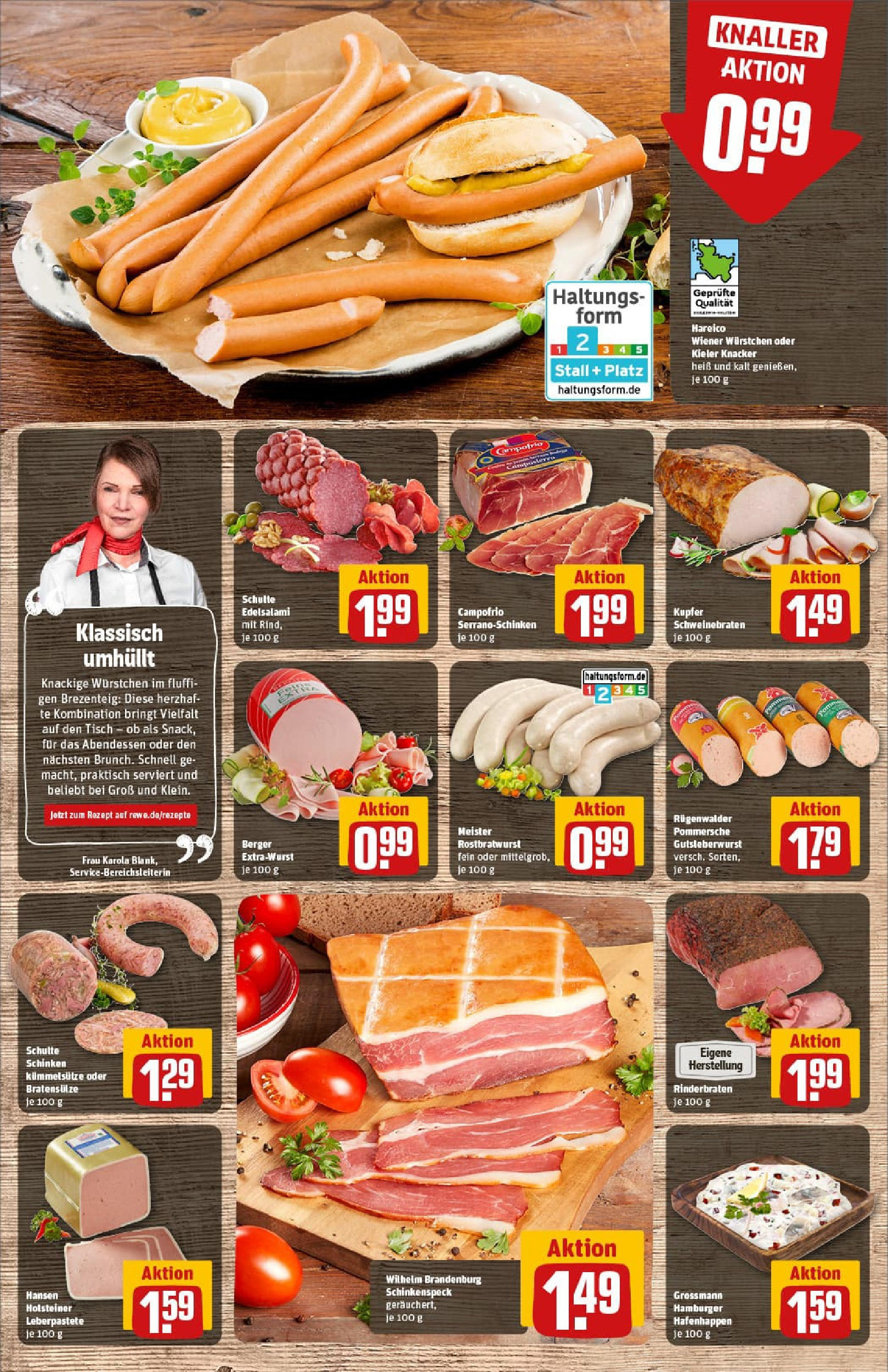 REWE Prospekt ab 07.09.2025 zum Blättern » Angebote | Seite: 10 | Produkte: Rinderbraten, Wiener wurstchen, Tisch, Schinken