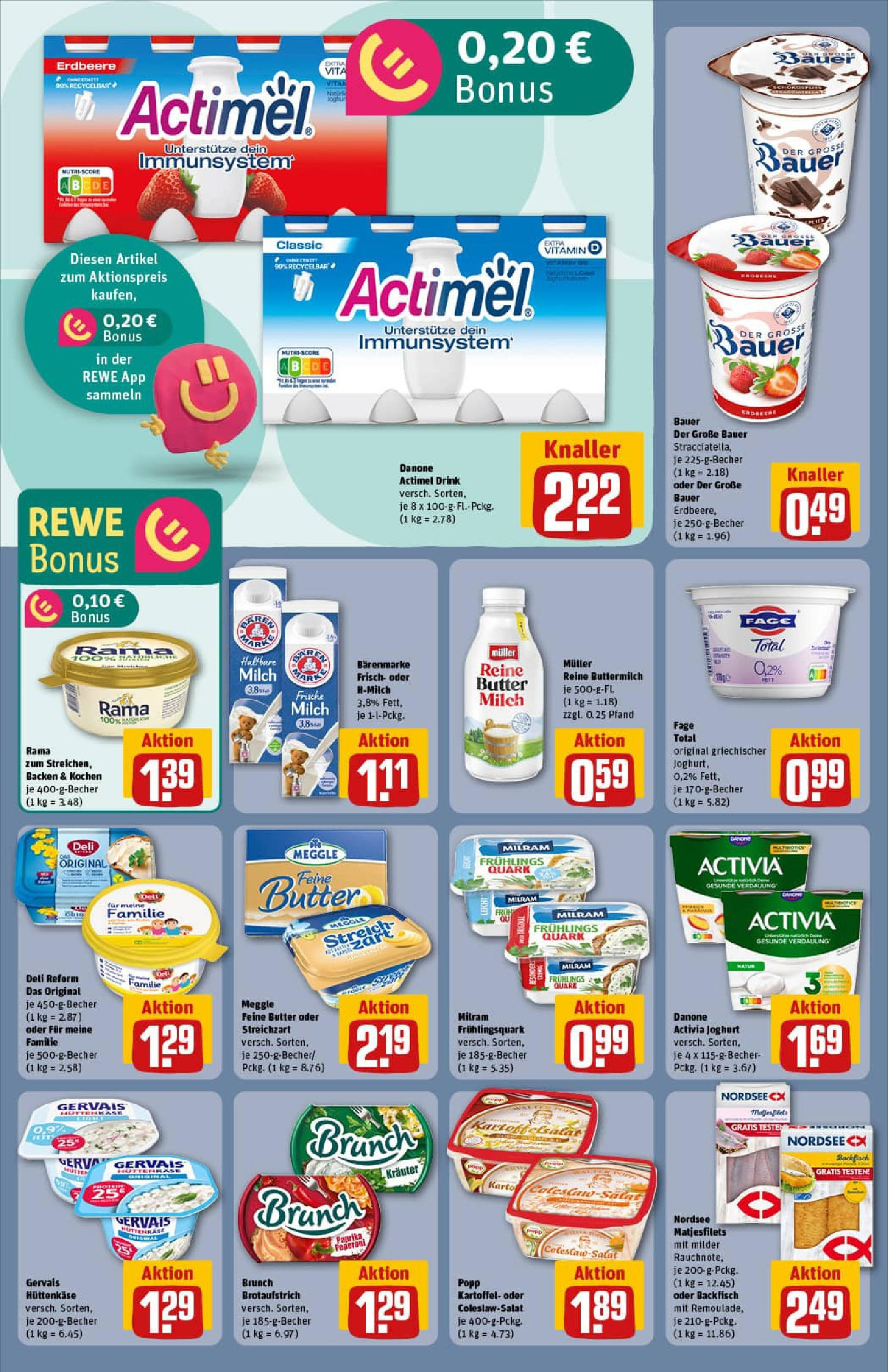REWE Prospekt ab 07.09.2025 zum Blättern » Angebote | Seite: 16 | Produkte: Danone activia, Butter, Milram, Deli reform REWE Prospekt ab 07.09.2025 zum Blättern » Angebote | Seite: 16 | Produkte: Danone activia, Butter, Milram, Deli reform