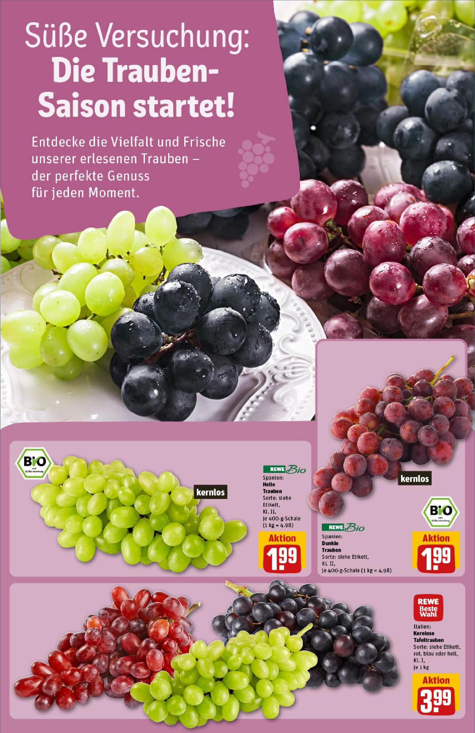 REWE Prospekt ab 07.09.2025 zum Blättern » Angebote | Seite: 8 | Produkte: Trauben