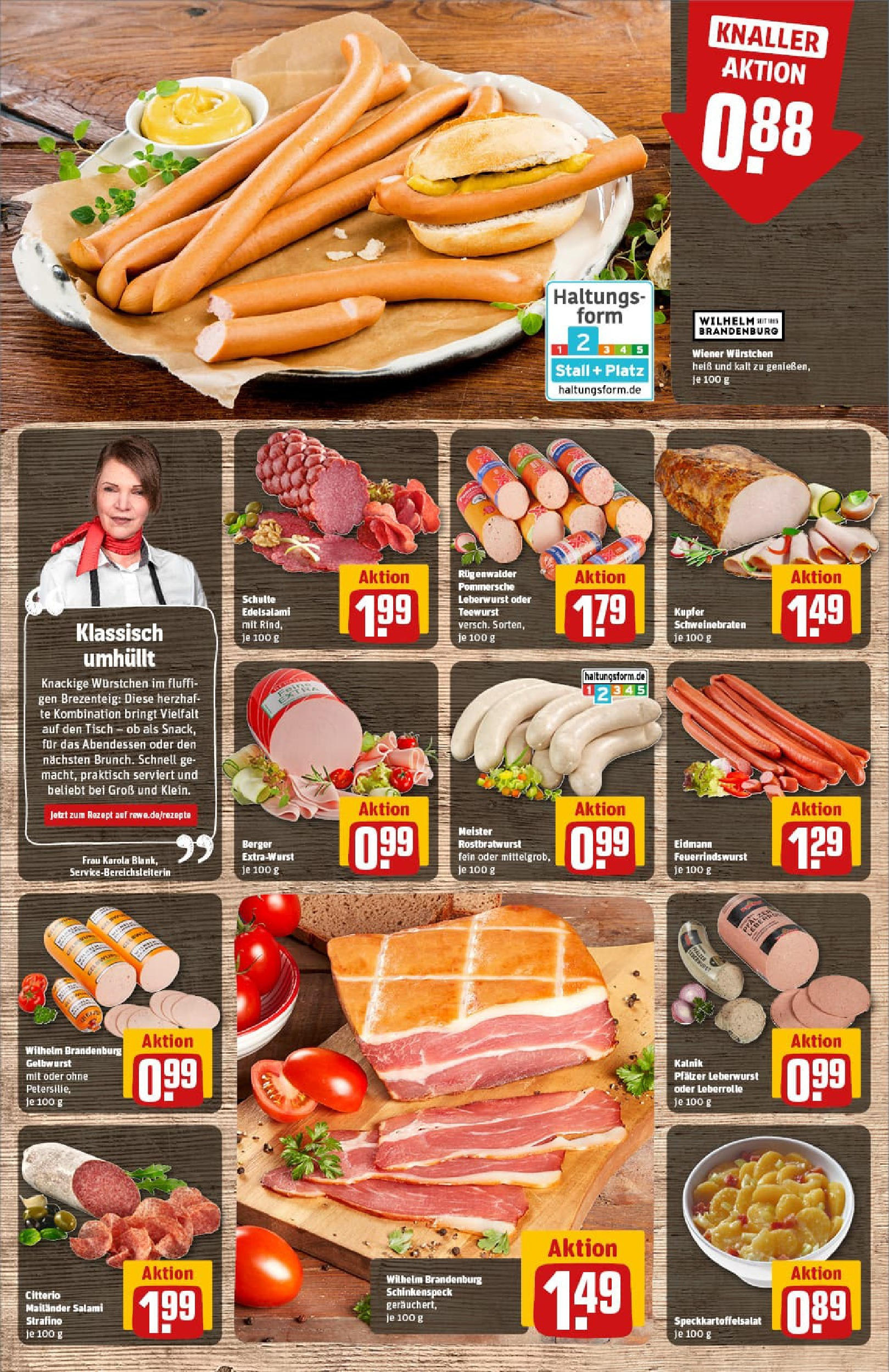 REWE Prospekt ab 07.09.2025 zum Blättern » Angebote | Seite: 10 | Produkte: Wiener wurstchen, Tisch, Wurst, Salami