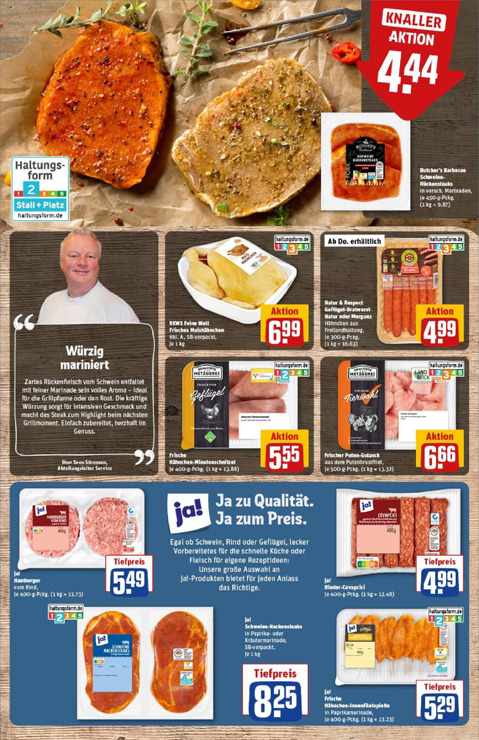 REWE Prospekt ab 07.09.2025 zum Blättern » Angebote | Seite: 10 | Produkte: Hahnchen, Küche, Cevapcici, Burger