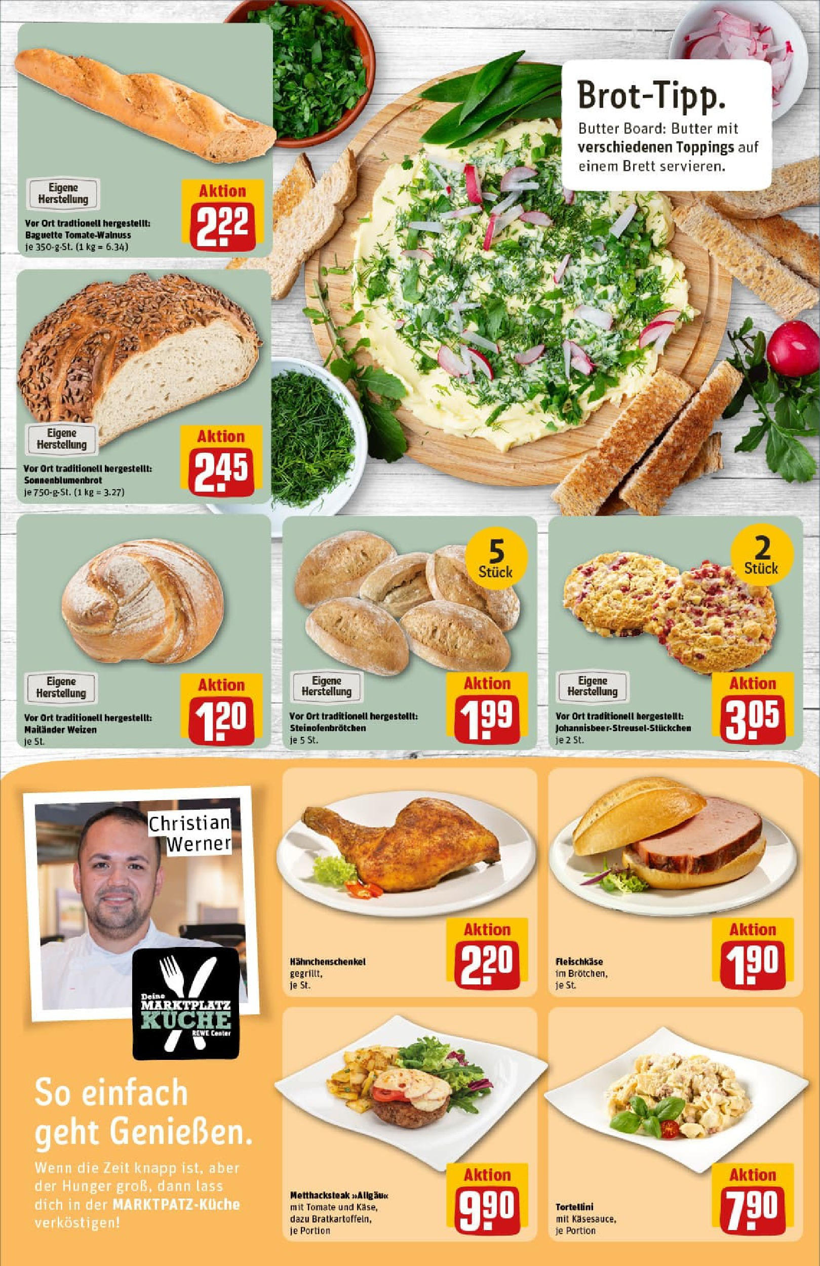 REWE Prospekt ab 07.09.2025 zum Blättern » Angebote | Seite: 13 | Produkte: Hahnchenschenkel, Butter, Küche, Pasta