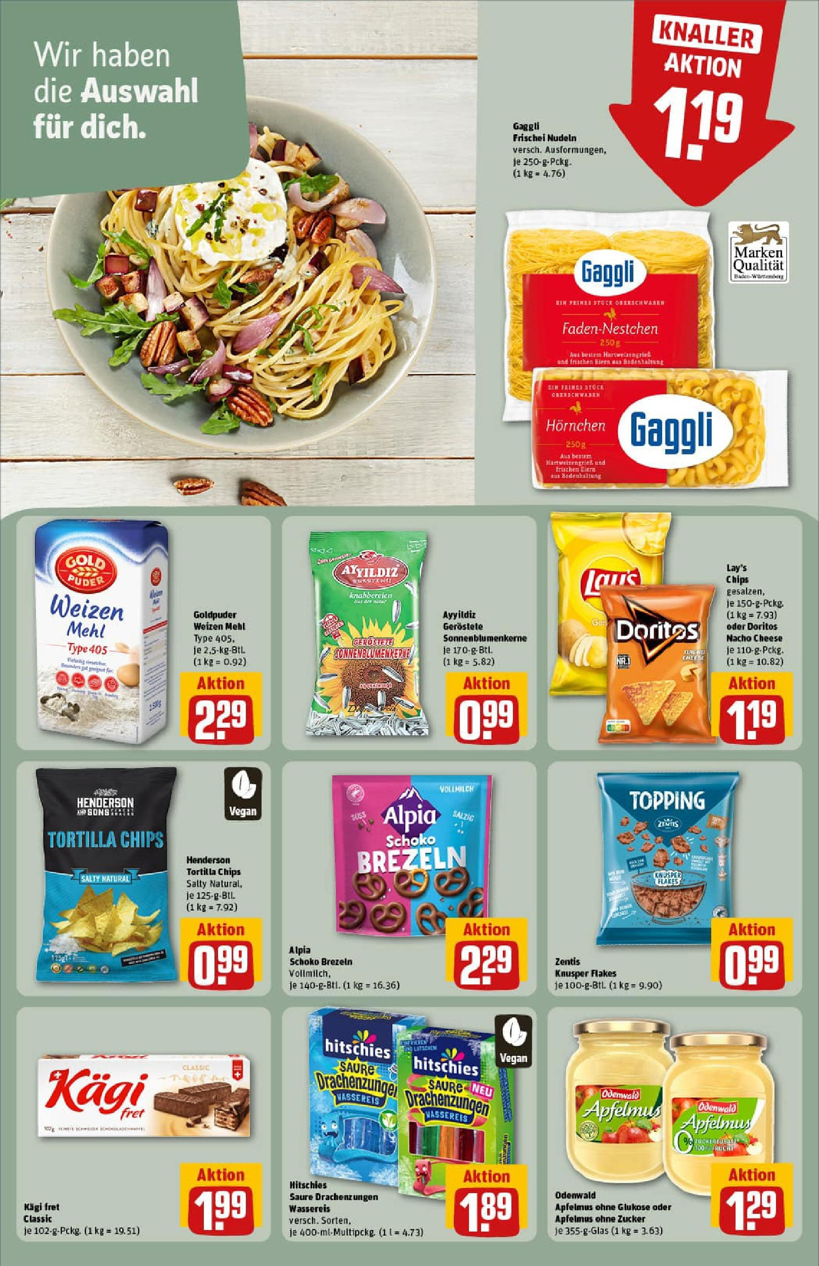 REWE Prospekt ab 07.09.2025 zum Blättern » Angebote | Seite: 23 | Produkte: Mehl, Zucker, Pasta, Nudeln
