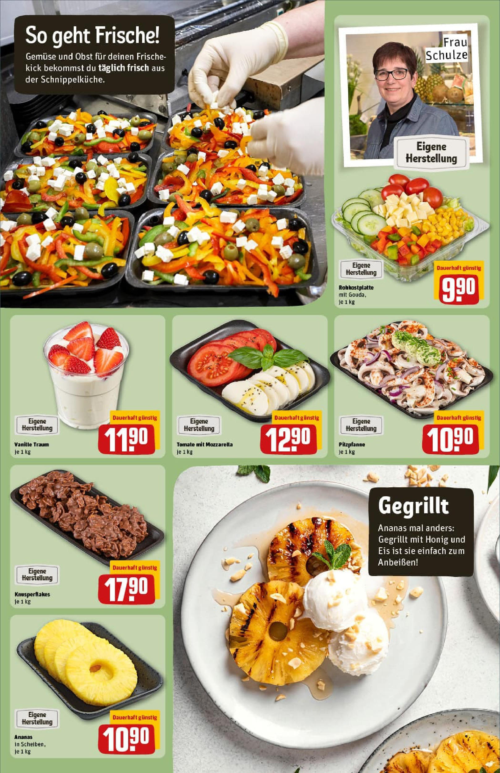 REWE Prospekt ab 07.09.2025 zum Blättern » Angebote | Seite: 13 | Produkte: Mozzarella, Ananas, Gemüse, Obst
