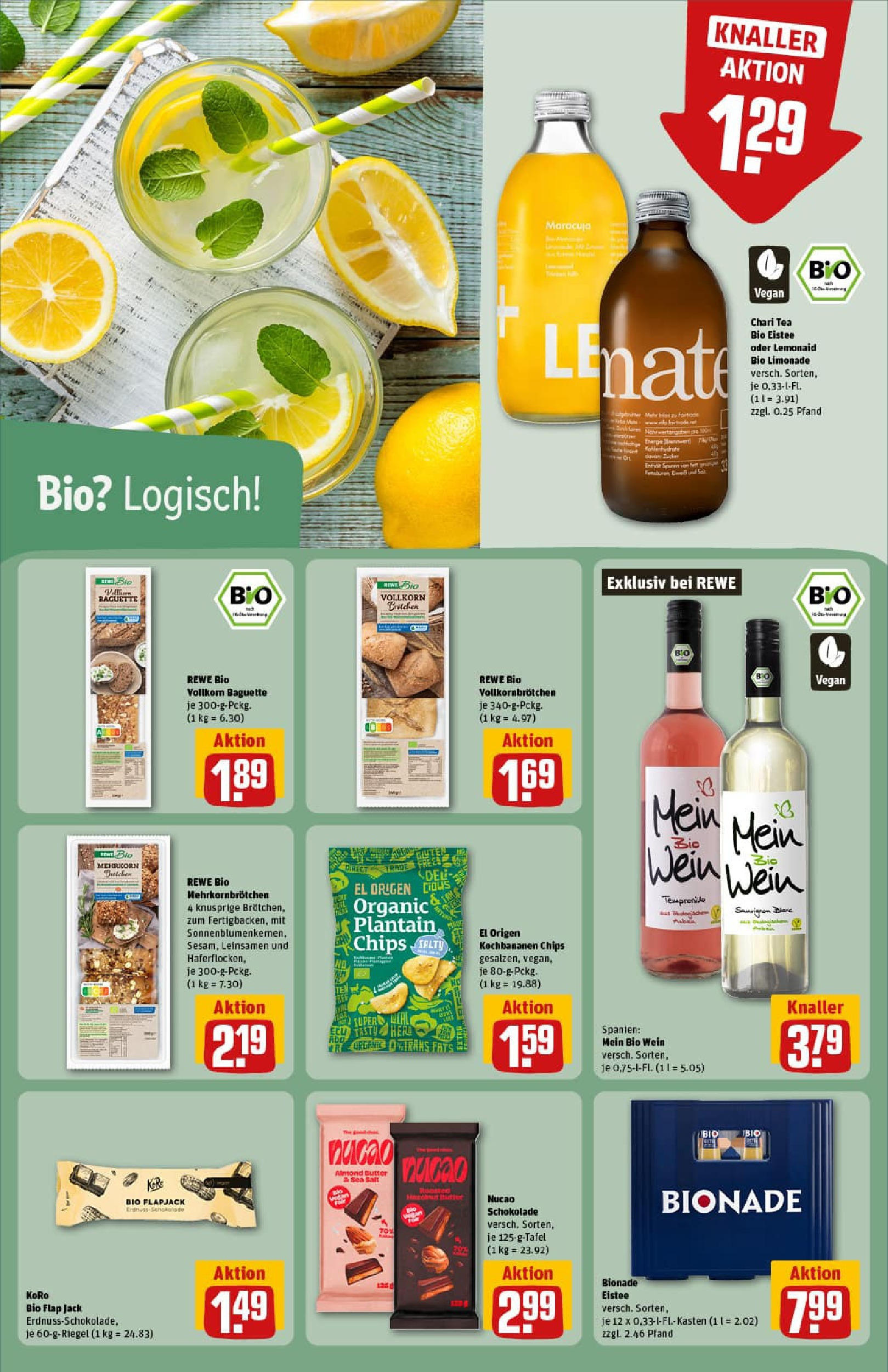 REWE Prospekt ab 07.09.2025 zum Blättern » Angebote | Seite: 23 | Produkte: Butter, Baguette, Bionade, Chips REWE Prospekt ab 07.09.2025 zum Blättern » Angebote | Seite: 23 | Produkte: Butter, Baguette, Bionade, Chips