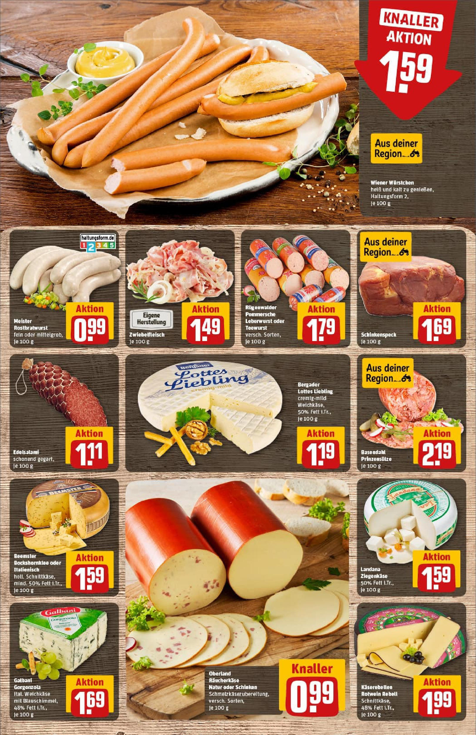 REWE Prospekt ab 07.09.2025 zum Blättern » Angebote | Seite: 10 | Produkte: Wiener wurstchen, Rotwein, Salami, Schinken