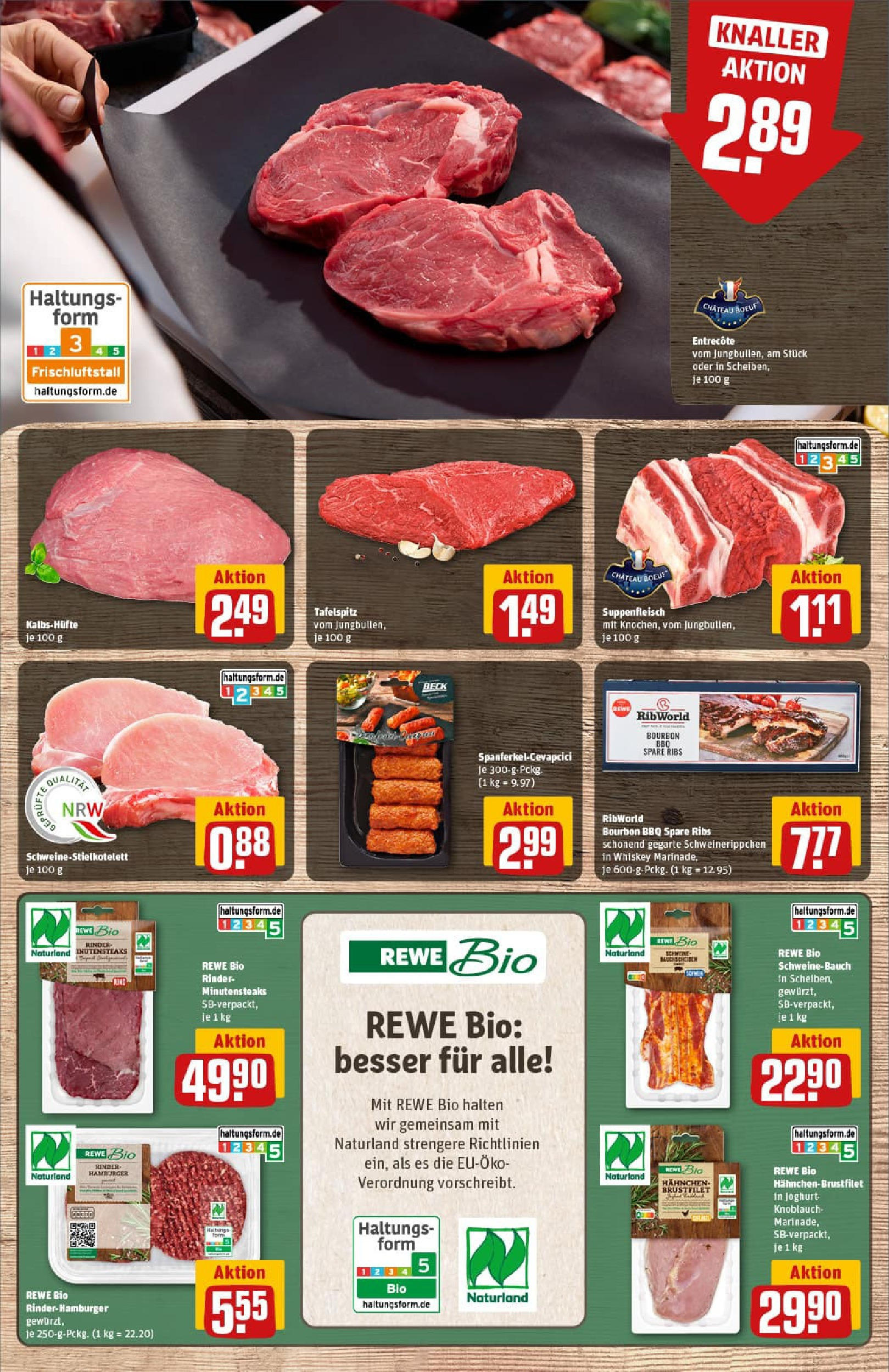 REWE Prospekt ab 07.09.2025 zum Blättern » Angebote | Seite: 9 | Produkte: Tafelspitz, Schweinebauch, Suppenfleisch, Steak