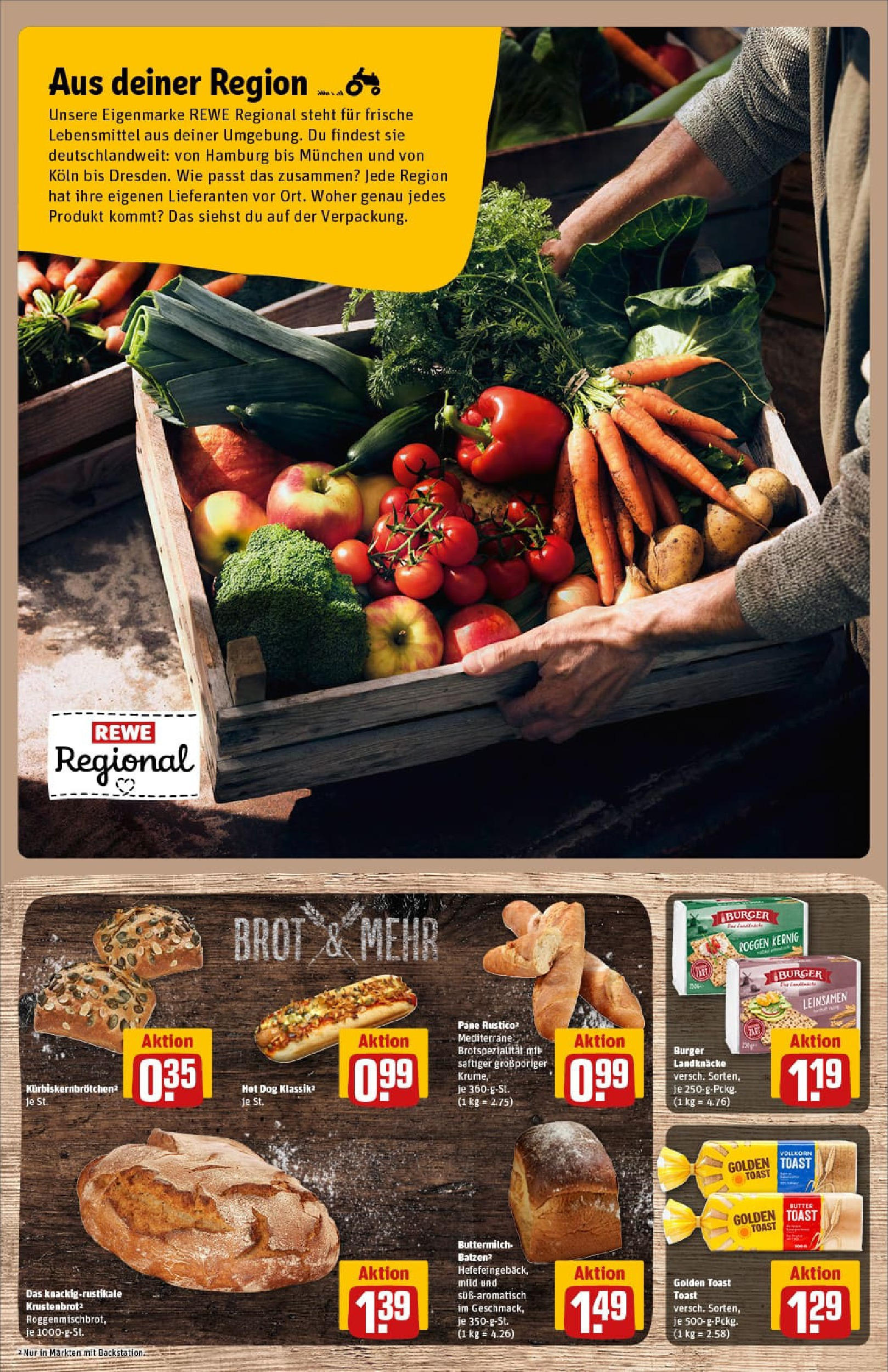 REWE Prospekt ab 07.09.2025 zum Blättern » Angebote | Seite: 11 | Produkte: Butter, Toast, Pane, Burger