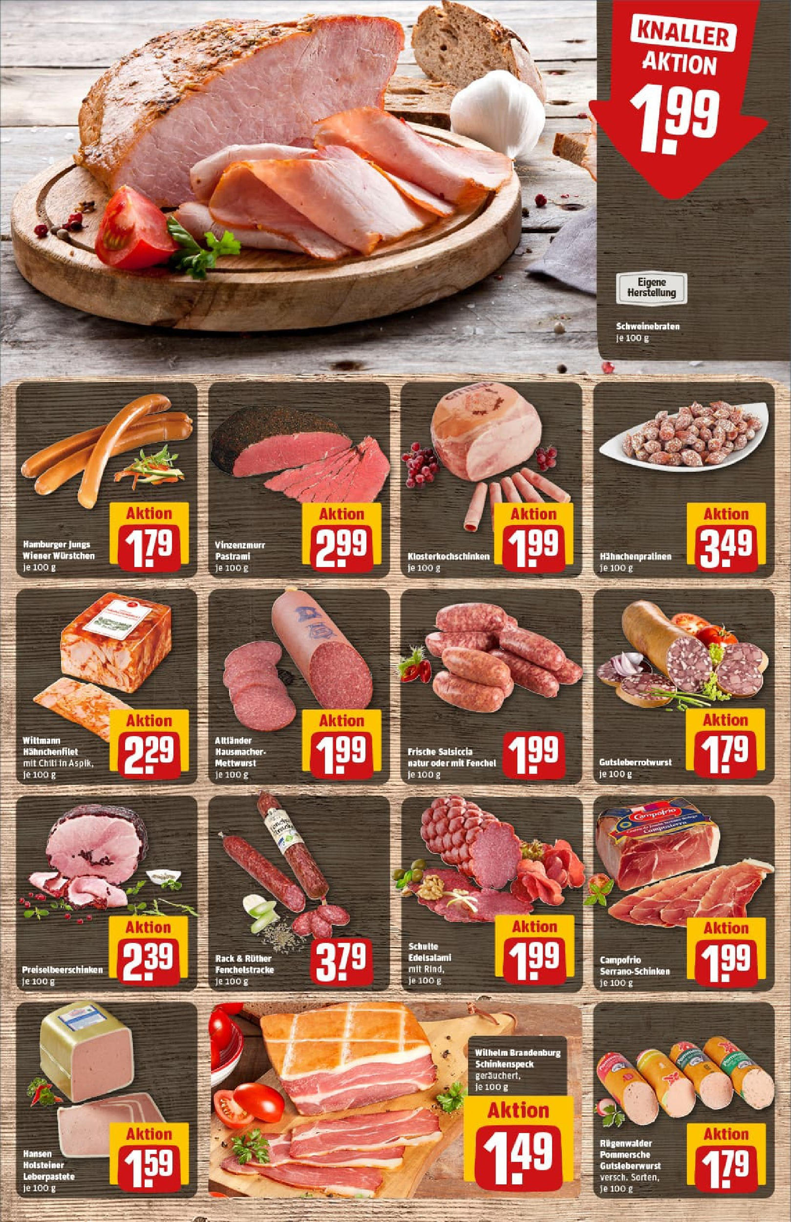 REWE Prospekt ab 07.09.2025 zum Blättern » Angebote | Seite: 10 | Produkte: Wiener wurstchen, Chili, Salami