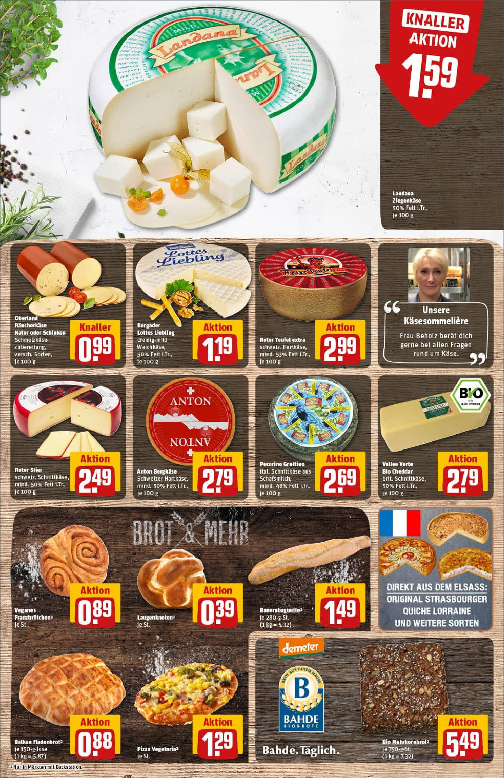 REWE Prospekt ab 07.09.2025 zum Blättern » Angebote | Seite: 11 | Produkte: Ziegenkäse, Baguette, Brot, Schinken