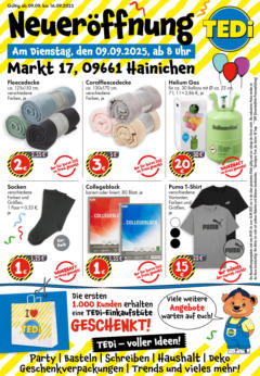 TEDi - Neueröffnung in Hainichen ab 09.09.2025 gültig