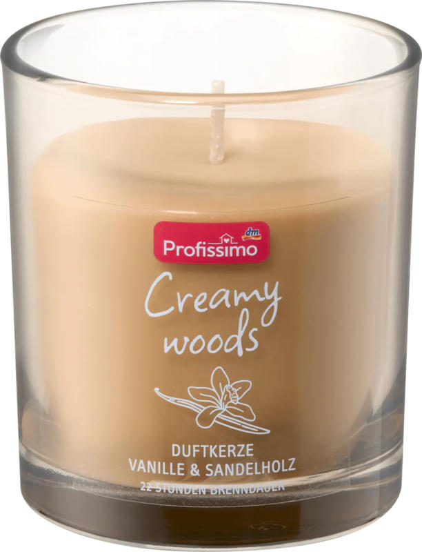 Profissimo Duftkerze im Glas Creamy Woods