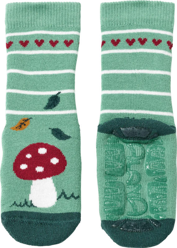 ALANA Stoppersocken mit Pilz-Motiv, grün, Gr. 25/26