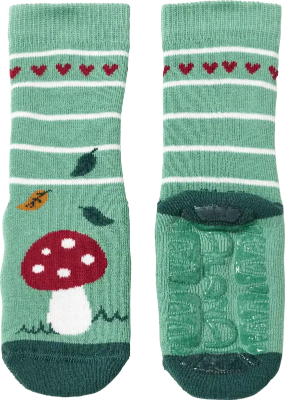 ALANA Stoppersocken mit Pilz-Motiv, grün, Gr. 25/26