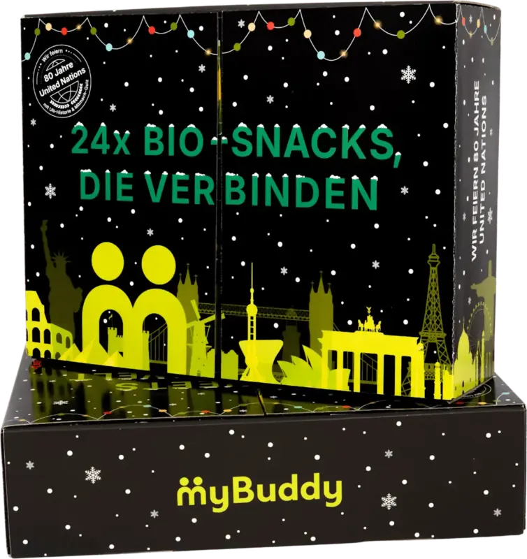 myBuddy Adventskalender 2025 Bio-Snacks