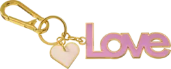 DESIGN LETTERS Schlüsselanhänger "Love", gold/rosa/creme (14,8x3x0,5 cm)