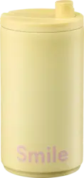 DESIGN LETTERS Reisebecher "Smile", gelb/lavendel (350 ml)
