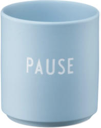 DESIGN LETTERS Lieblingsbecher aus Porzellan "PAUSE", hellblau (300 ml)
