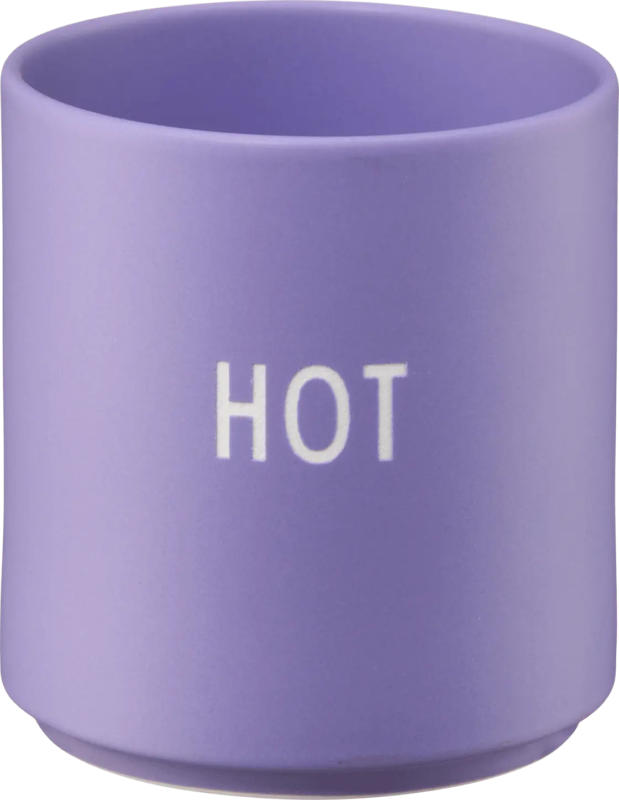 DESIGN LETTERS Lieblingsbecher aus Pozellan "HOT", flieder (300 ml)