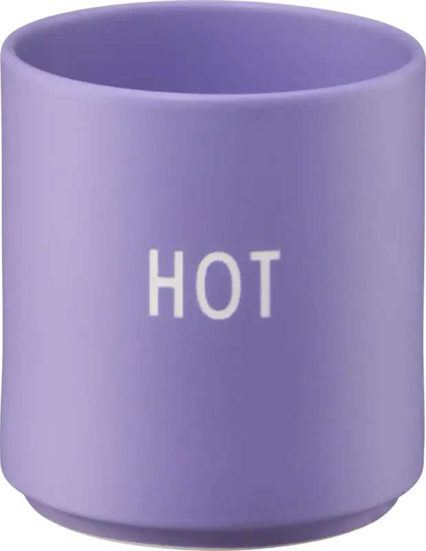 DESIGN LETTERS Lieblingsbecher aus Pozellan "HOT", flieder (300 ml)