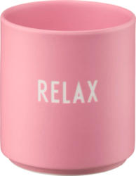 DESIGN LETTERS Lieblingsbecher aus Porzellan "RELAX", pink (300 ml)
