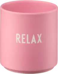 DESIGN LETTERS Lieblingsbecher aus Porzellan "RELAX", pink (300 ml)