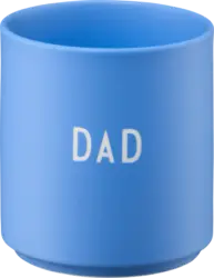 DESIGN LETTERS Lieblingsbecher aus Porzellan "DAD", himmelblau (300 ml)