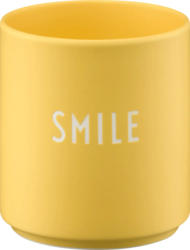 DESIGN LETTERS Lieblingsbecher aus Porzellan "SMILE", gelb (300 ml)