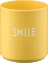 DESIGN LETTERS Lieblingsbecher aus Porzellan "SMILE", gelb (300 ml)