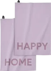 DESIGN LETTERS Geschirrtuch "HAPPY HOME", lila/lavendel (60x40 cm)
